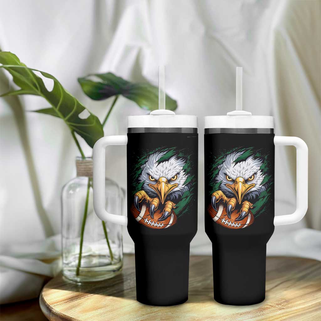 Philadelphia Fan Tumbler With Handle Green Eagles Sport Game Day - Wonder Print Shop