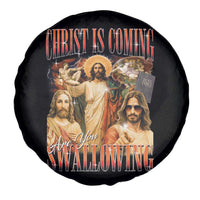 Christ Is Coming Are You Swallowing Spare Tire Cover Funny Offensive Jesus Christian - Wonder Print Shop