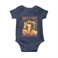 Christ Is Coming Are You Swallowing Baby Onesie Funny Offensive Jesus Christian - Wonder Print Shop