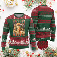 Christ Is Coming Are You Swallowing Ugly Christmas Sweater Funny Offensive Jesus Christian - Wonder Print Shop