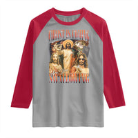Christ Is Coming Are You Swallowing Raglan Shirt Funny Offensive Jesus Christian - Wonder Print Shop