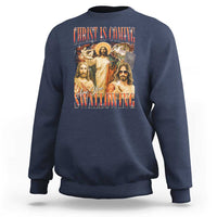 Christ Is Coming Are You Swallowing Sweatshirt Funny Offensive Jesus Christian - Wonder Print Shop