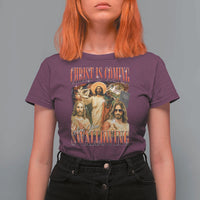 Christ Is Coming Are You Swallowing T Shirt For Women Funny Offensive Jesus Christian - Wonder Print Shop