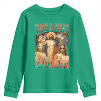 Christ Is Coming Are You Swallowing Youth Sweatshirt Funny Offensive Jesus Christian - Wonder Print Shop