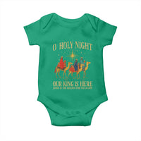 O Holy Night Our King Is Here Jesus Is The Reason Baby Onesie Christian Religious Xmas - Wonder Print Shop