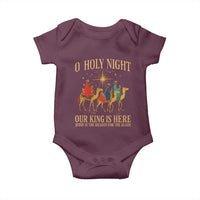 O Holy Night Our King Is Here Jesus Is The Reason Baby Onesie Christian Religious Xmas - Wonder Print Shop