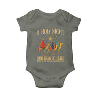 O Holy Night Our King Is Here Jesus Is The Reason Baby Onesie Christian Religious Xmas - Wonder Print Shop