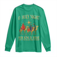 O Holy Night Our King Is Here Jesus Is The Reason Long Sleeve Shirt Christian Religious Xmas - Wonder Print Shop