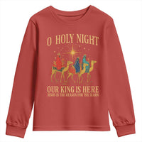 O Holy Night Our King Is Here Jesus Is The Reason Youth Sweatshirt Christian Religious Xmas - Wonder Print Shop
