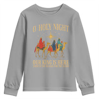 O Holy Night Our King Is Here Jesus Is The Reason Youth Sweatshirt Christian Religious Xmas - Wonder Print Shop