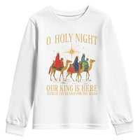 O Holy Night Our King Is Here Jesus Is The Reason Youth Sweatshirt Christian Religious Xmas - Wonder Print Shop