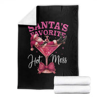 Funny Christmas Santas Favorite Hot Mess Throw Blanket Xmas Drinking Party - Wonder Print Shop