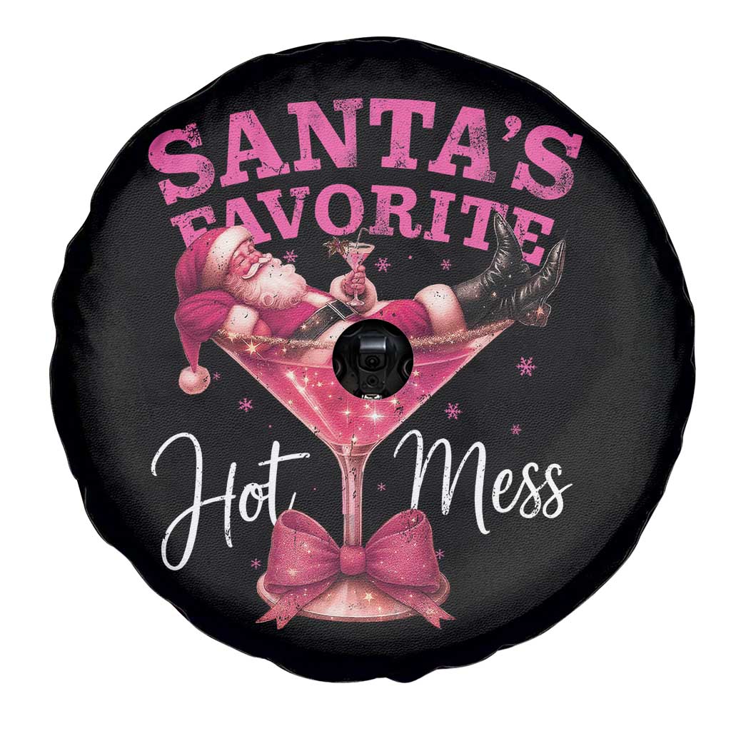 Funny Christmas Santas Favorite Hot Mess Spare Tire Cover Xmas Drinking Party - Wonder Print Shop