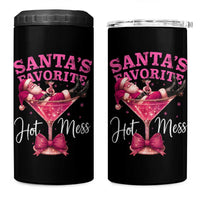 Funny Christmas Santas Favorite Hot Mess 4 in 1 Can Cooler Tumbler Xmas Drinking Party - Wonder Print Shop