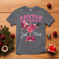 Funny Christmas Santas Favorite Hot Mess T Shirt Xmas Drinking Party - Wonder Print Shop