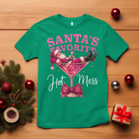 Funny Christmas Santas Favorite Hot Mess T Shirt Xmas Drinking Party - Wonder Print Shop