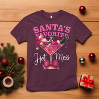 Funny Christmas Santas Favorite Hot Mess T Shirt Xmas Drinking Party - Wonder Print Shop
