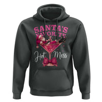 Funny Christmas Santas Favorite Hot Mess Hoodie Xmas Drinking Party - Wonder Print Shop