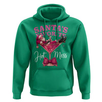 Funny Christmas Santas Favorite Hot Mess Hoodie Xmas Drinking Party - Wonder Print Shop