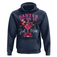 Funny Christmas Santas Favorite Hot Mess Hoodie Xmas Drinking Party - Wonder Print Shop