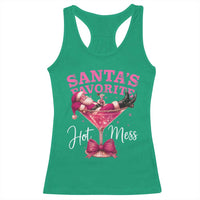 Funny Christmas Santas Favorite Hot Mess Racerback Tank Top Xmas Drinking Party - Wonder Print Shop