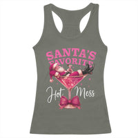 Funny Christmas Santas Favorite Hot Mess Racerback Tank Top Xmas Drinking Party - Wonder Print Shop