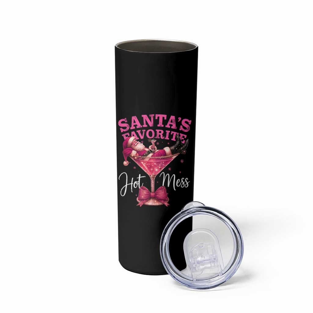 Funny Christmas Santas Favorite Hot Mess Skinny Tumbler Xmas Drinking Party - Wonder Print Shop