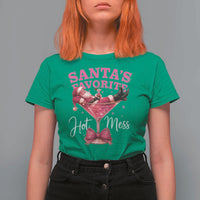 Funny Christmas Santas Favorite Hot Mess T Shirt For Women Xmas Drinking Party - Wonder Print Shop