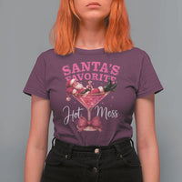 Funny Christmas Santas Favorite Hot Mess T Shirt For Women Xmas Drinking Party - Wonder Print Shop
