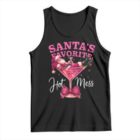 Funny Christmas Santas Favorite Hot Mess Tank Top Xmas Drinking Party - Wonder Print Shop