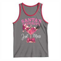 Funny Christmas Santas Favorite Hot Mess Tank Top Xmas Drinking Party - Wonder Print Shop