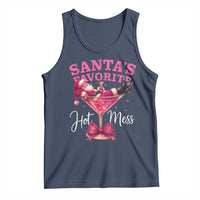 Funny Christmas Santas Favorite Hot Mess Tank Top Xmas Drinking Party - Wonder Print Shop