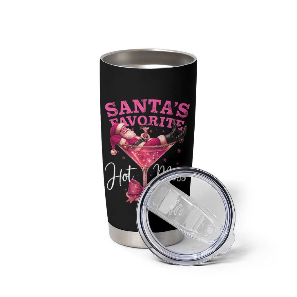 Funny Christmas Santas Favorite Hot Mess Tumbler Cup Xmas Drinking Party - Wonder Print Shop