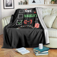 Funny 67 Christmas Throw Blanket Nice Naughty 67 Xmas Checklist - Wonder Print Shop