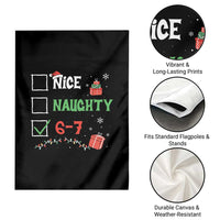 Funny 67 Christmas Garden Flag Nice Naughty 67 Xmas Checklist - Wonder Print Shop