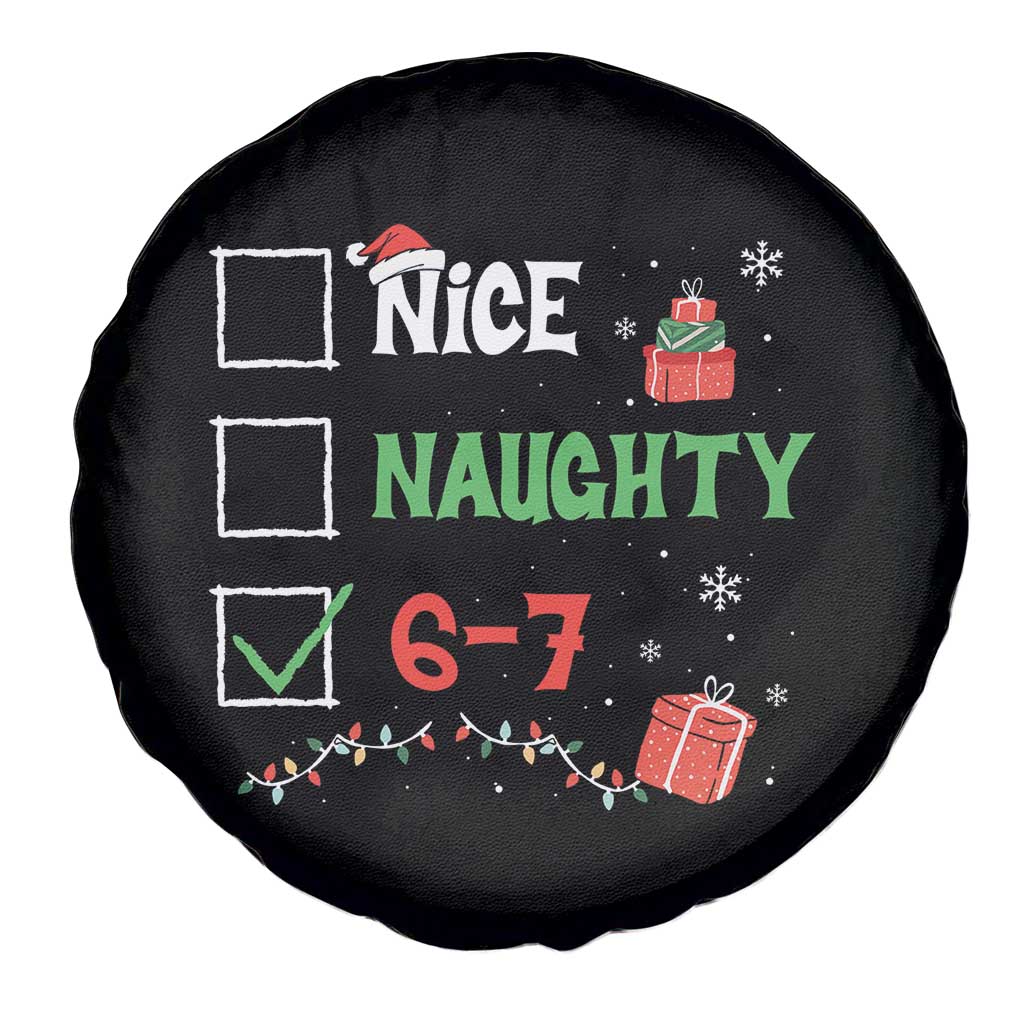 Funny 67 Christmas Spare Tire Cover Nice Naughty 67 Xmas Checklist - Wonder Print Shop