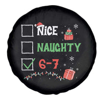 Funny 67 Christmas Spare Tire Cover Nice Naughty 67 Xmas Checklist - Wonder Print Shop
