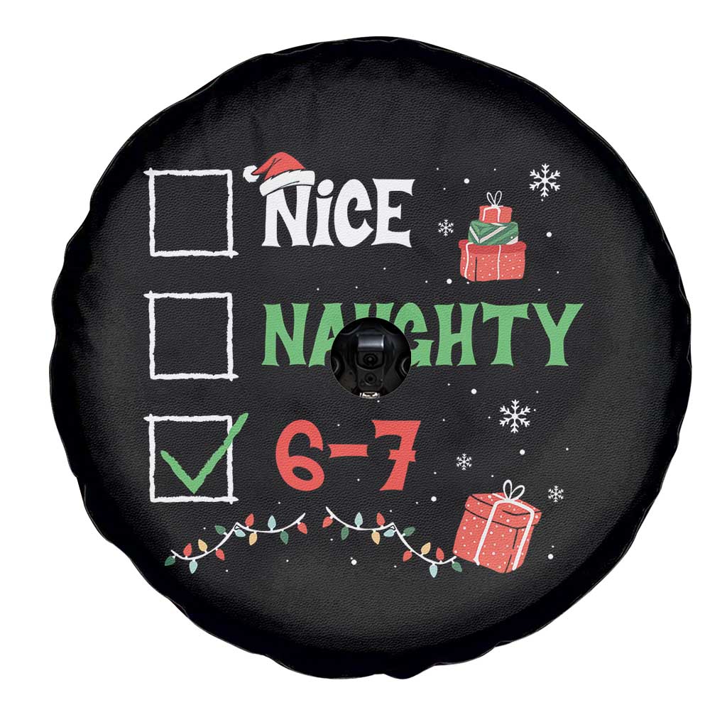 Funny 67 Christmas Spare Tire Cover Nice Naughty 67 Xmas Checklist - Wonder Print Shop