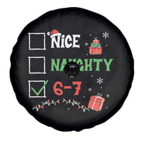 Funny 67 Christmas Spare Tire Cover Nice Naughty 67 Xmas Checklist - Wonder Print Shop
