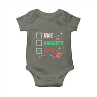 Funny 67 Christmas Baby Onesie Nice Naughty 67 Xmas Checklist - Wonder Print Shop