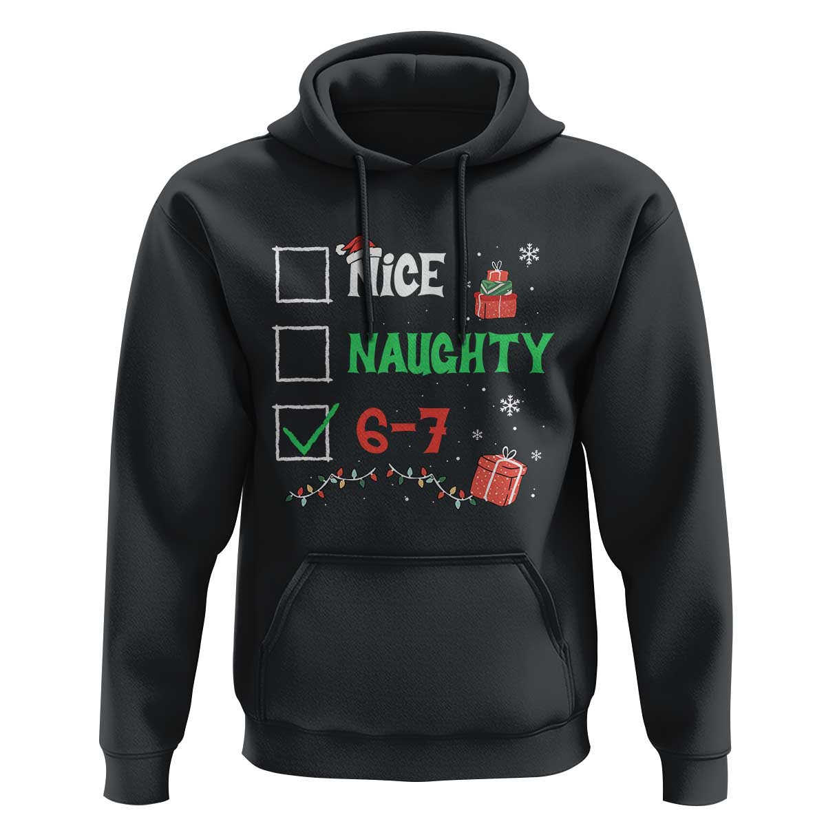 Funny 67 Christmas Hoodie Nice Naughty 67 Xmas Checklist - Wonder Print Shop