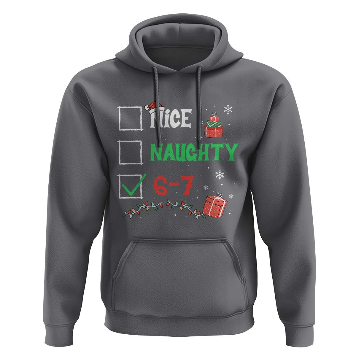 Funny 67 Christmas Hoodie Nice Naughty 67 Xmas Checklist - Wonder Print Shop