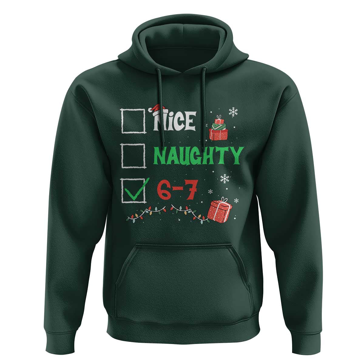 Funny 67 Christmas Hoodie Nice Naughty 67 Xmas Checklist - Wonder Print Shop