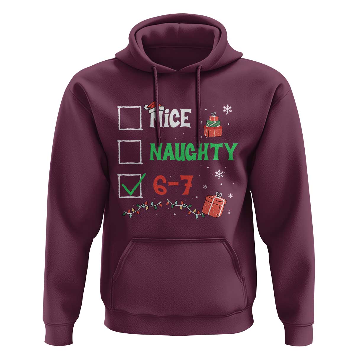 Funny 67 Christmas Hoodie Nice Naughty 67 Xmas Checklist - Wonder Print Shop