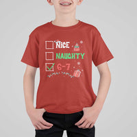 Funny 67 Christmas T Shirt For Kid Nice Naughty 67 Xmas Checklist - Wonder Print Shop