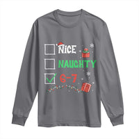 Funny 67 Christmas Long Sleeve Shirt Nice Naughty 67 Xmas Checklist - Wonder Print Shop