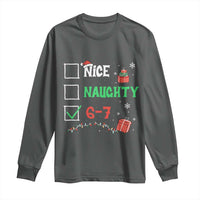 Funny 67 Christmas Long Sleeve Shirt Nice Naughty 67 Xmas Checklist - Wonder Print Shop