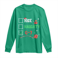 Funny 67 Christmas Long Sleeve Shirt Nice Naughty 67 Xmas Checklist - Wonder Print Shop