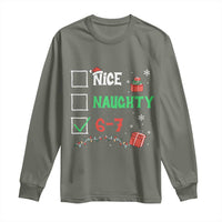 Funny 67 Christmas Long Sleeve Shirt Nice Naughty 67 Xmas Checklist - Wonder Print Shop