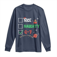 Funny 67 Christmas Long Sleeve Shirt Nice Naughty 67 Xmas Checklist - Wonder Print Shop
